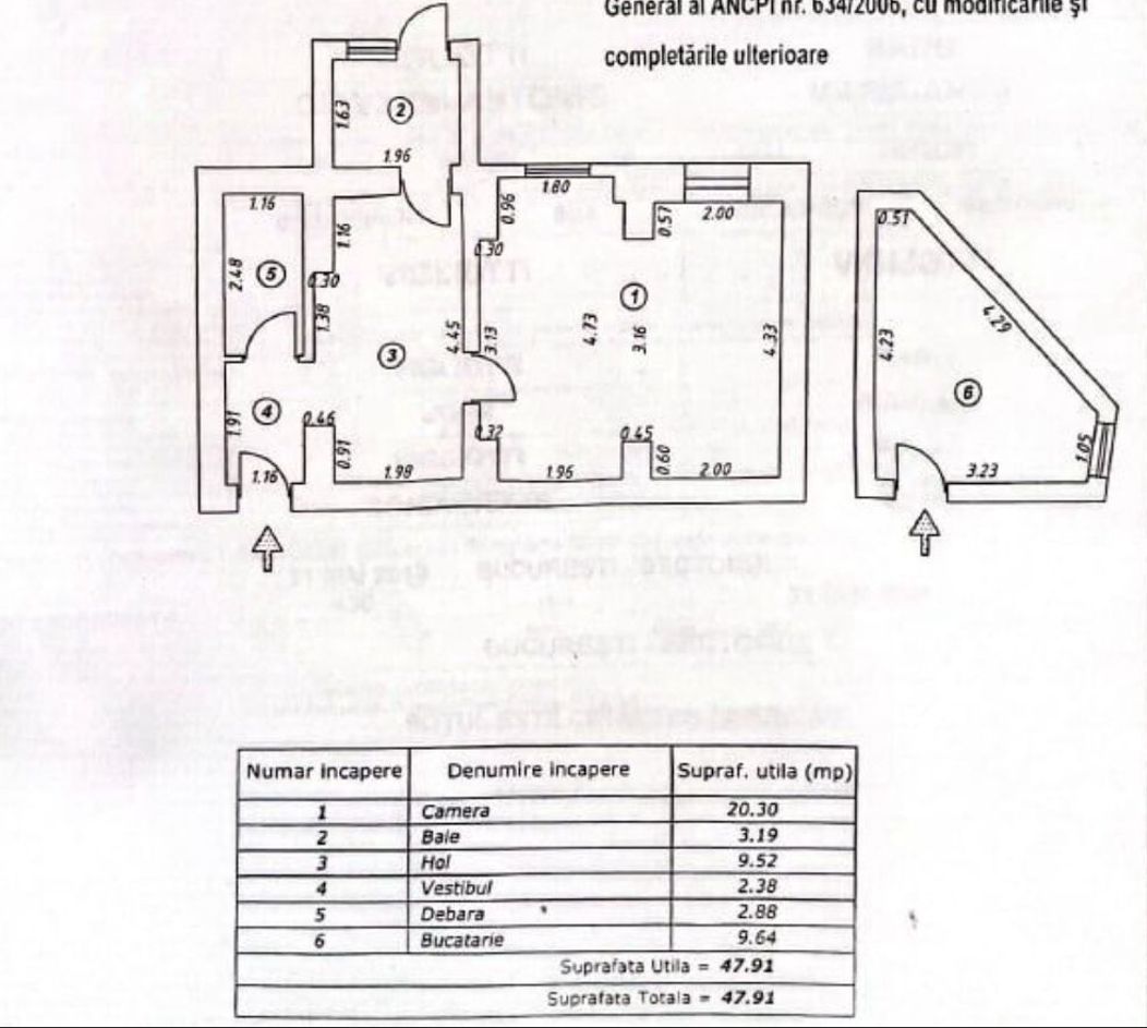 Garsoniera Spatioasa, Terasa, Ultracentral, Universitate | C A Rosetti - Schiță 13