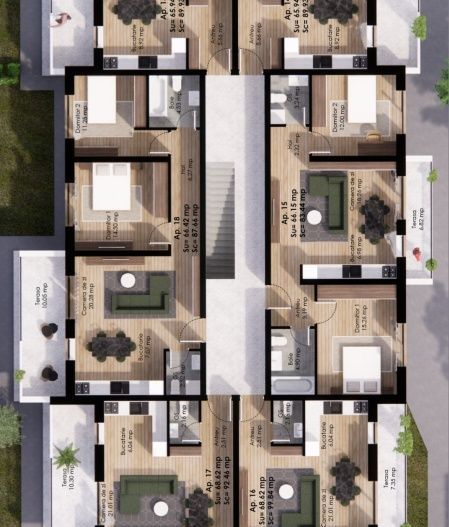 Apartamente NOI cu  3 camere,zona Semicentrala - Poză 7