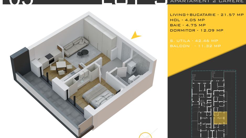 2 camere  Titan Pallady  Metrou Nicolae Teclu - Schiță 10