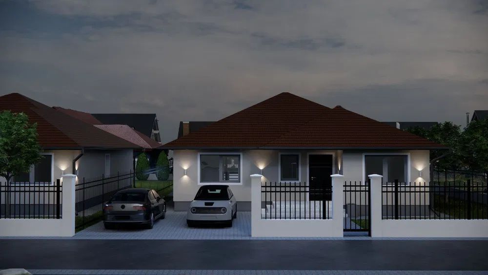 Casa 4 cam.2 băi,1 pivniță 1 dressing,500mp.teren,gard,pavaj - Poză 13