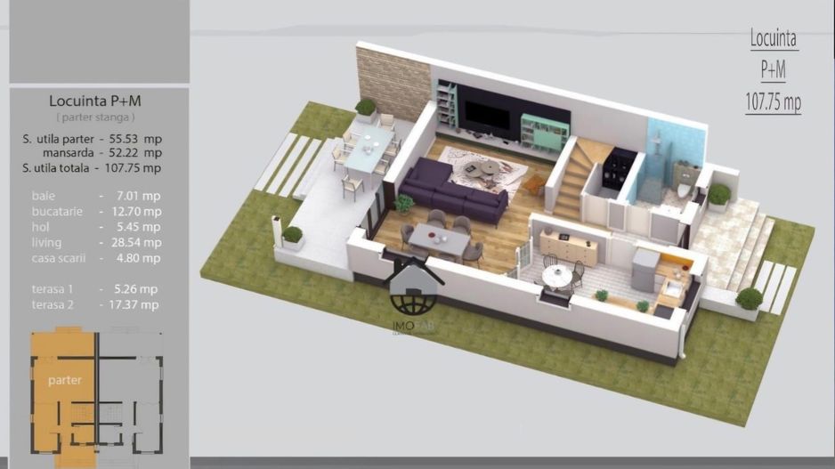 COMISION 0%, Duplex 4 Camere, 108 mp, 335 Teren, La Bariera, SACALAZ - Poză 8