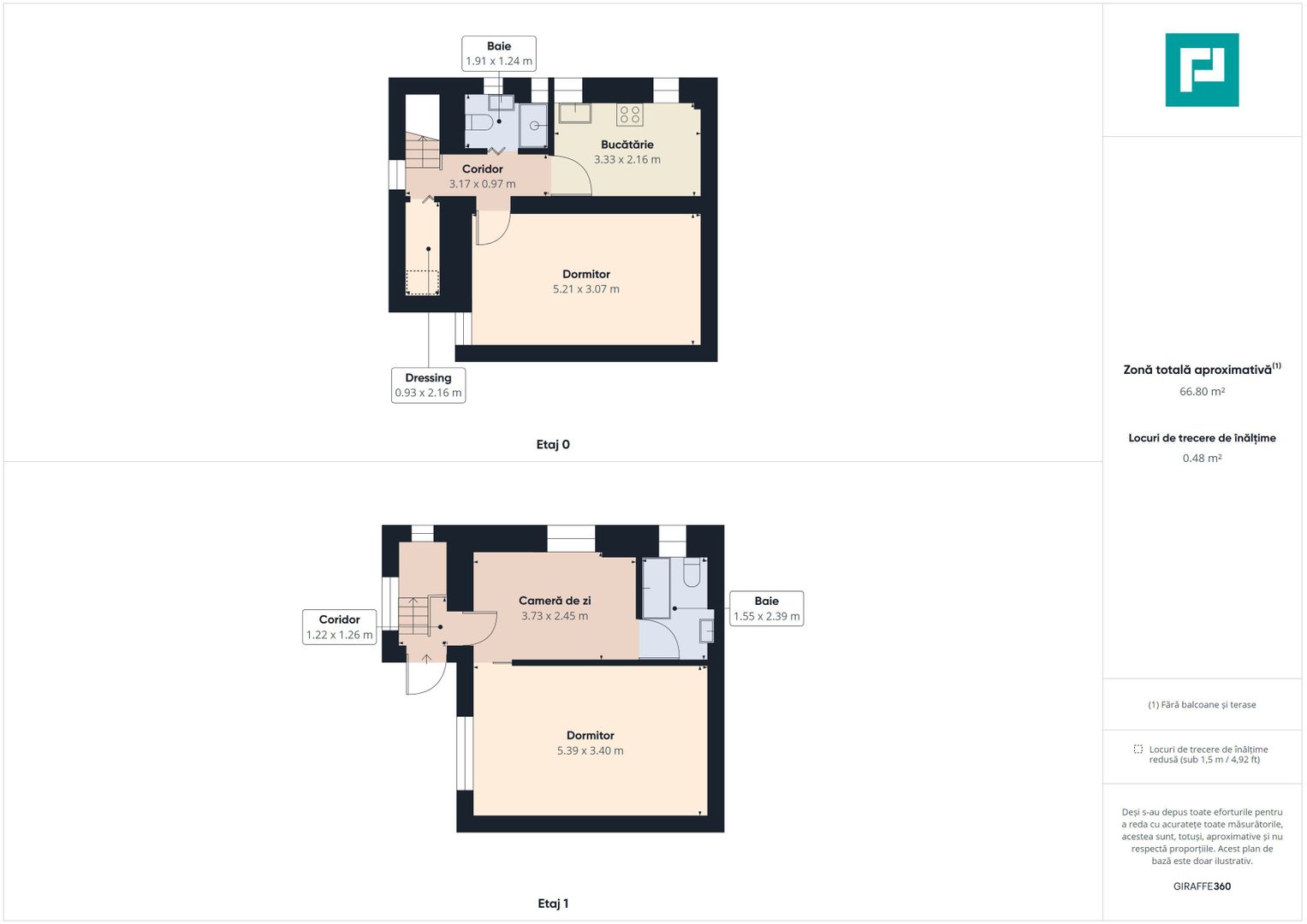 Apartament semicentral cu 2 camere - Poză 20