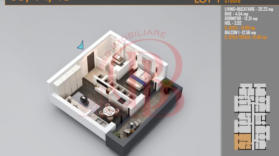Apartament 2 camere Modern-Theodor Pallady Metrou Teclu - Schiță 1