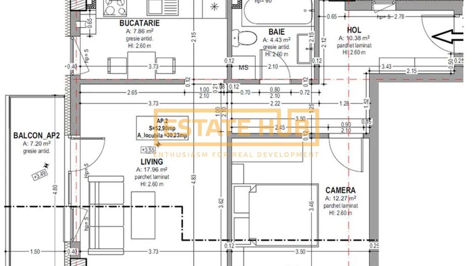 Apartament 2 camere + parcare | str Burebista | 0% comision - Poză 6