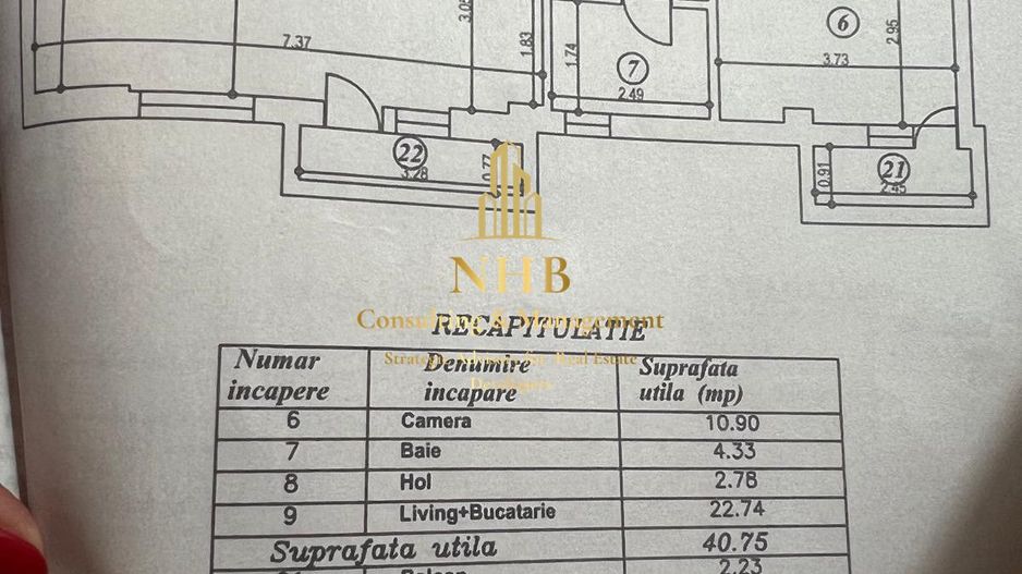 Apartament de 2 camere, centrala, complet mobilat - Pod Constanța - Poză 15