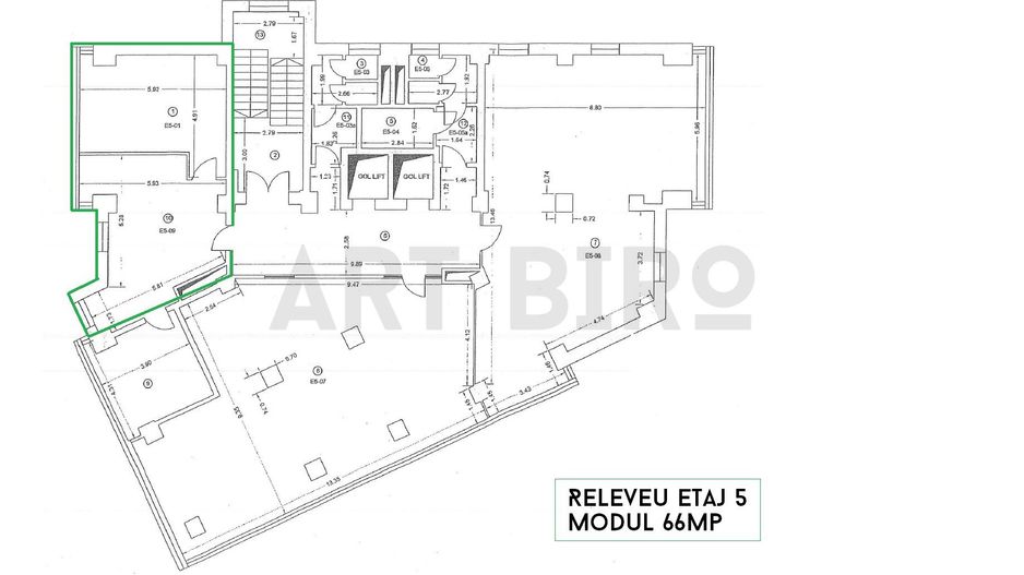 Zero comision, 66mp birou Gara de Nord, M. Transporturilor, 3'[M] - Schiță 6
