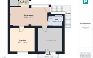 Casă la curte, 65 mp utili, 2 camere, curte mare - Poză 11