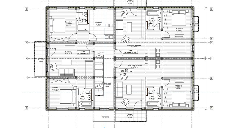 Apartament spatios 2 camere, 54 mp, finisaje premium, 2 balcoane - Poză 11