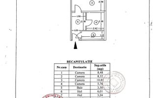 Apartament 3 Camere - 3 Minute de Mall Vitan - Schiță 6