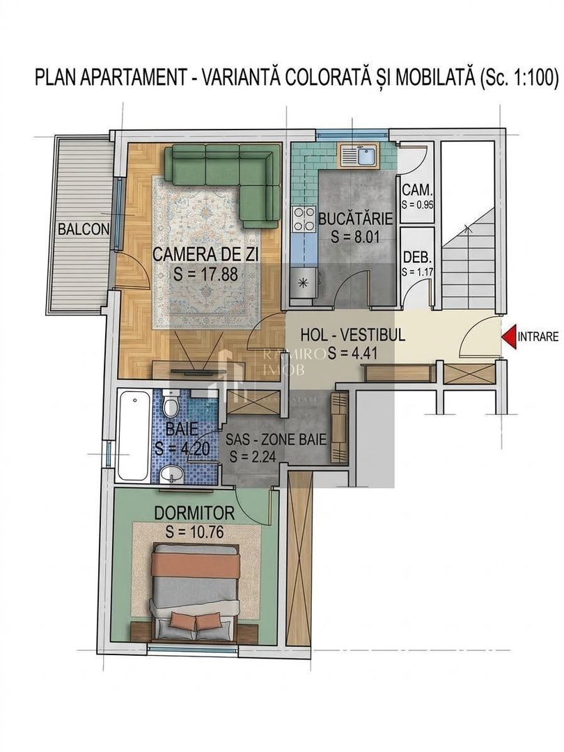 Apartament 2 camere, Sector 4, Resita/Luica, decomandat, spatios - Poză 12