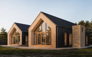 Casa individuala superba, cu arhitectura scandinava, moderna - langa padure, teren generos - Poză 4
