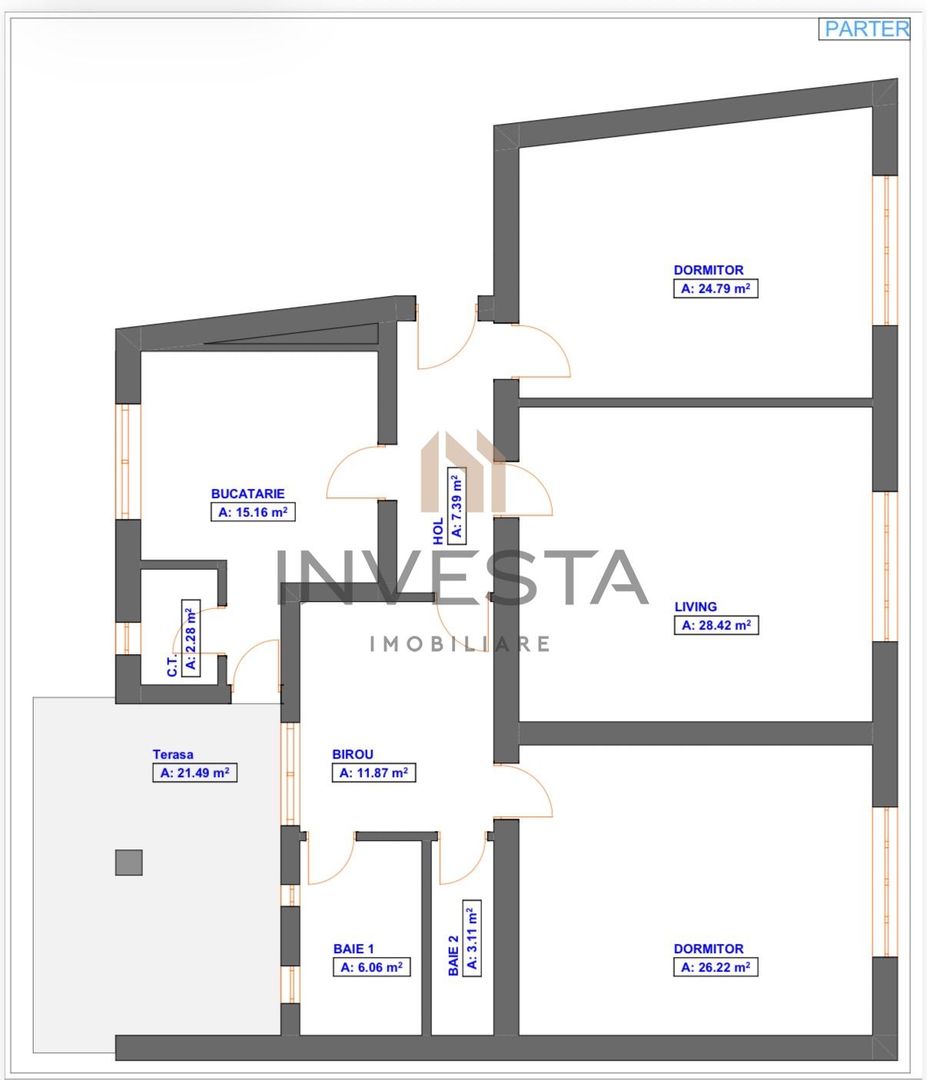 Apartament spectaculos, design premium, gradina proprie 65 mp! Garaj! - Schiță 13