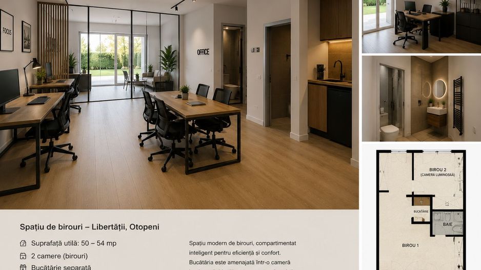 Spații de Birouri Premium cu Grădină Proprie | Libertății, Otopeni | - Poză 1