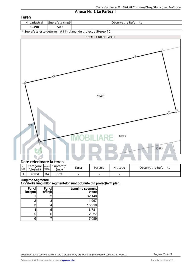 Teren intravilan Valea Lunga, com Holboca,Iasi - Poză 1