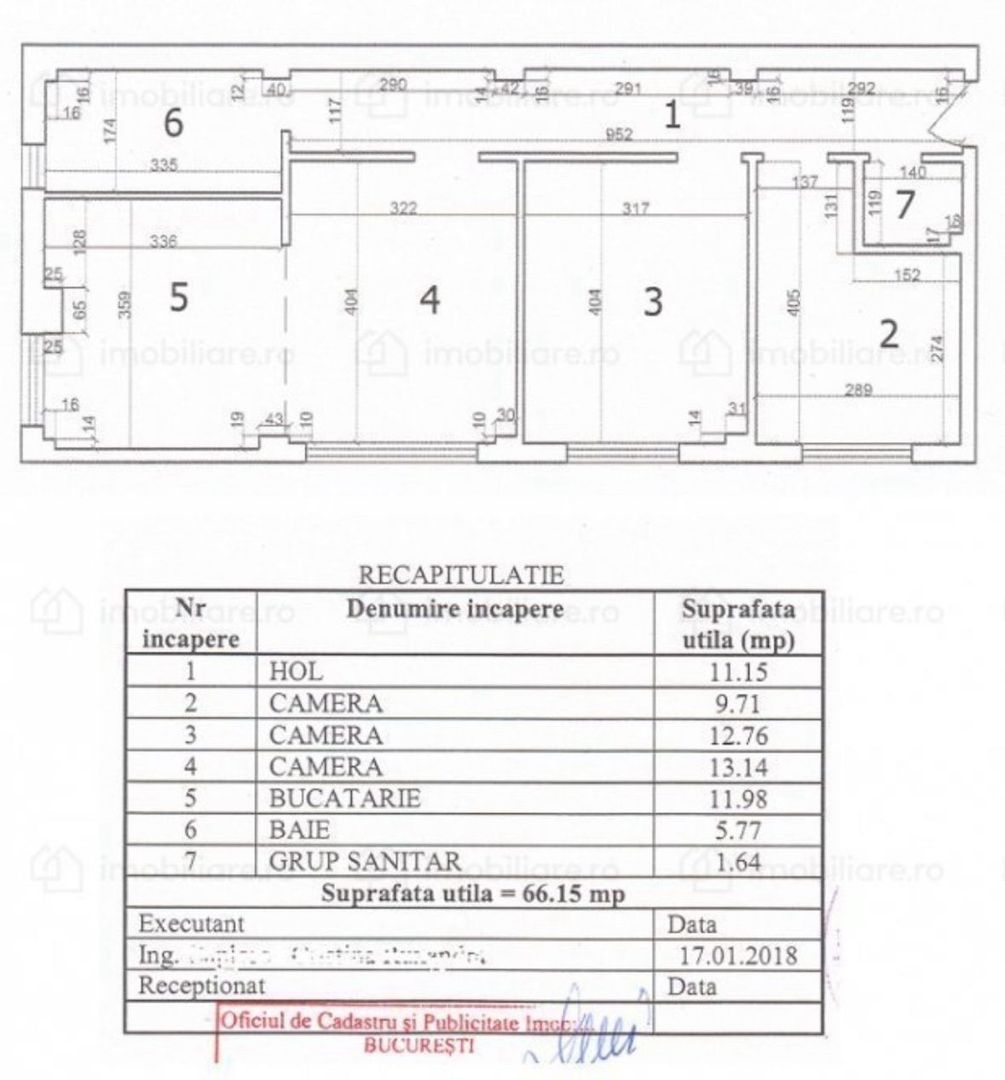 AP. 3 CAMERE 1 MAI, MOBILAT, CENTRALA, METROU 5 MIN, COMISION 0% - Schiță 11
