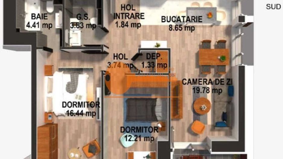 3 camere Moghioros REsidence ( loc parcare ) - Poză 3