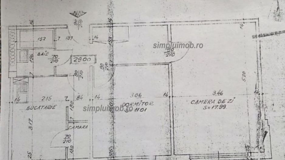 Metrou 1 Decembrie 1918 centrala proprie 2 camere Ozana - Schiță 6