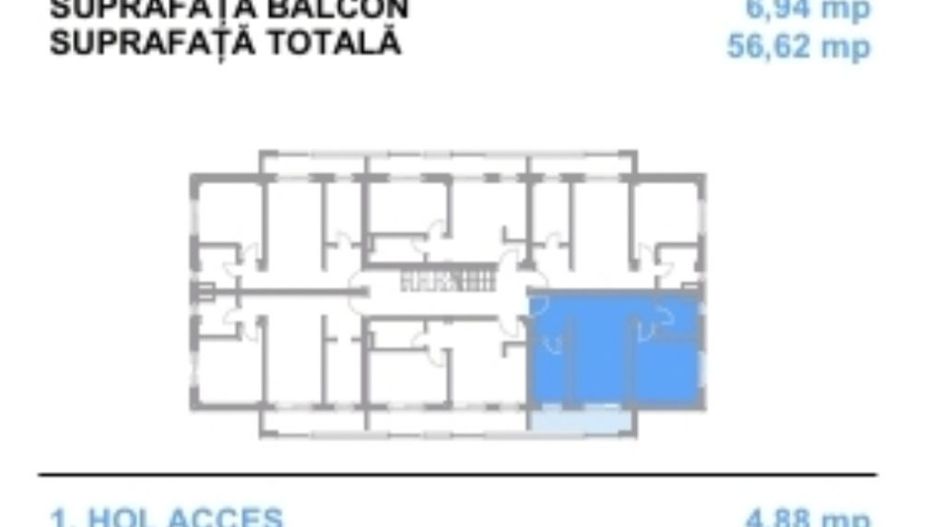 Apartament 2 camere, 56mp, 94.654 euro - Iasi-Bucium - Poză 7