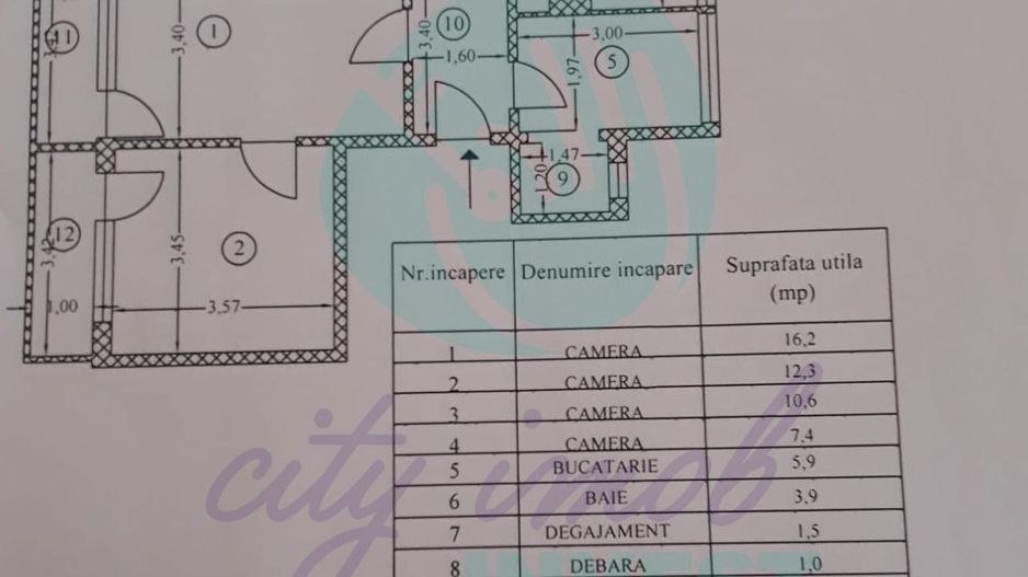 4 camere ultracentral | Universitate – Romană | Ideal locuire sau investiție - Poză 1