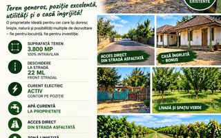 🏡 TEREN INTRAVILAN 3.800 MP – SURAIA, VRANCEA | PRET NEGOCIABIL - Poză 1