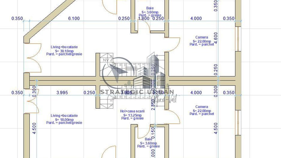 Duplex semifinisat, zona Fagului - Schiță 3