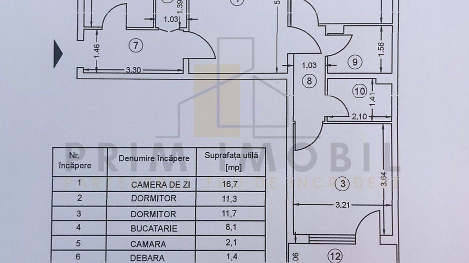 Apartament 3 camere în Rond Podu Ros - Palas Mall- Fara Risc - 73 mp - Poză 8