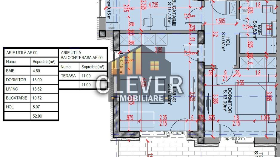 Ap 2 camere decomandat 63 mp Pallady, Parcare Inclusa, Comision 0% - Schiță 8