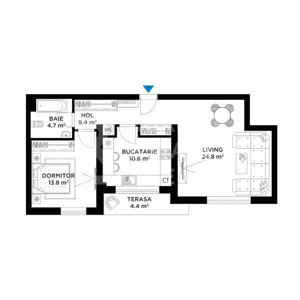 Vânzare, apartament 2 camere în zona Străulești - Poză 13