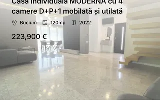 Casă individuală 4 camere D+P+1 133 mp mobilată și utilată - Poză 38
