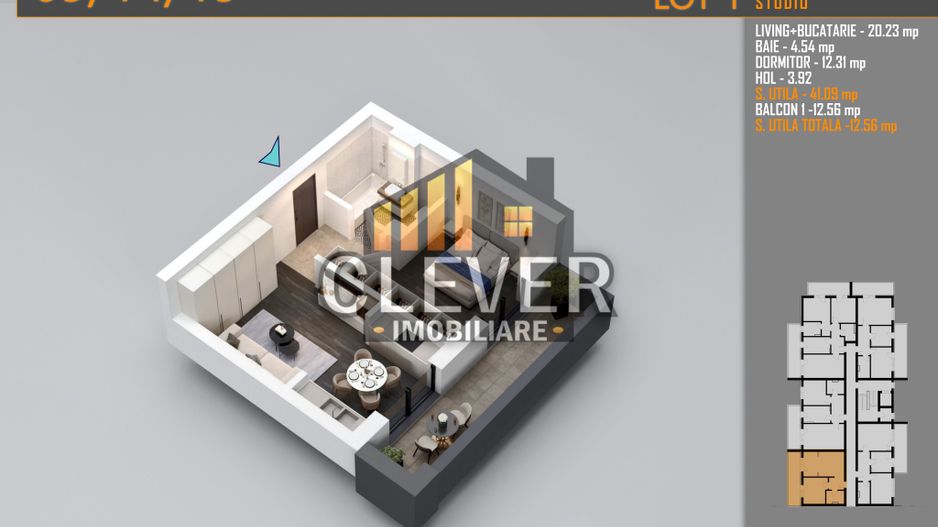 Apartament 2 cam : Oferta parcare în Zona Pallady metrou Teclu - Schiță 11