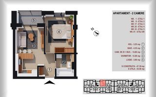 Apartament 2 camere | Semidecomandat | Bloc NOU | Str. C. Brâncoveanu - Poză 1