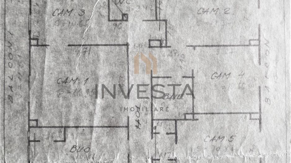 Unic pe piata! Apartament 5 camere 115 mp total cu 2 balcoane Calvaria - Schiță 7