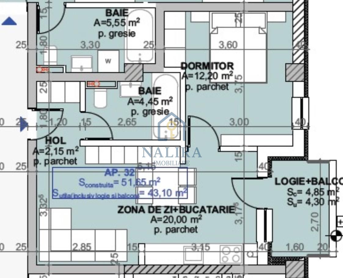 Apartament 2 camere de vanzare - Anton Pann - finisat+ loc de parccare - Poză 6