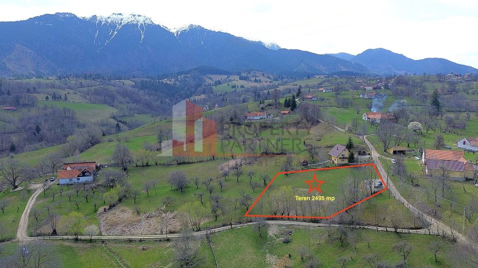 TEREN 2.495 MP | BRAN – SOHODOL | VEDERE PANORAMICĂ SPRE BUCEGI - Poză 1