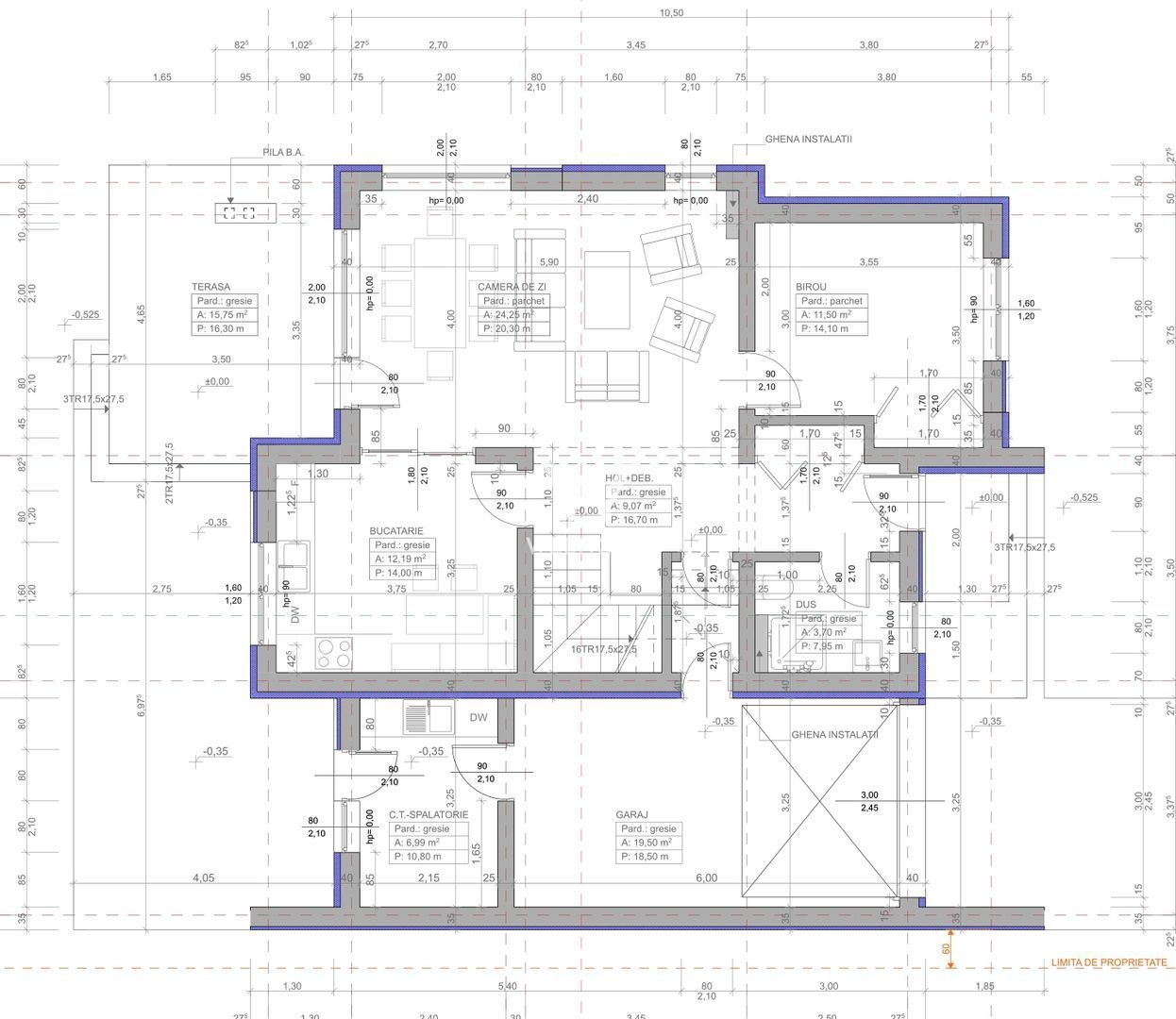 Casa MODERNA cu Garaj si teren 550mp - Schiță 6