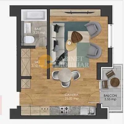 ETAJ INTERMEDIAR - APARTAMENT 1 CAMERA - POPAS PACURARI - Poză 6