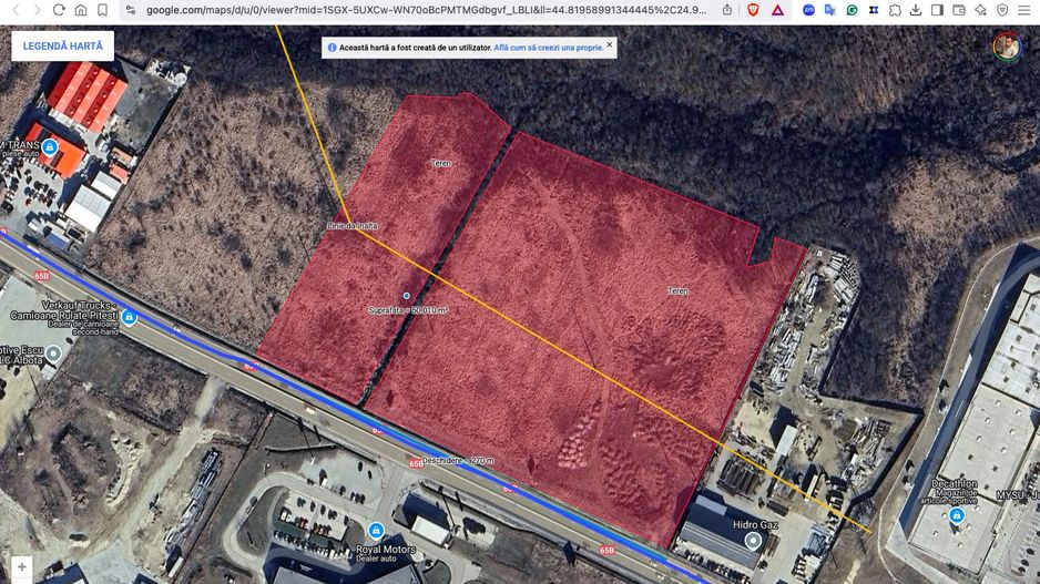 Teren intravilan 50.000 mp Pitesti lângă Carrefour și acces Autostrada A1 - Poză 2