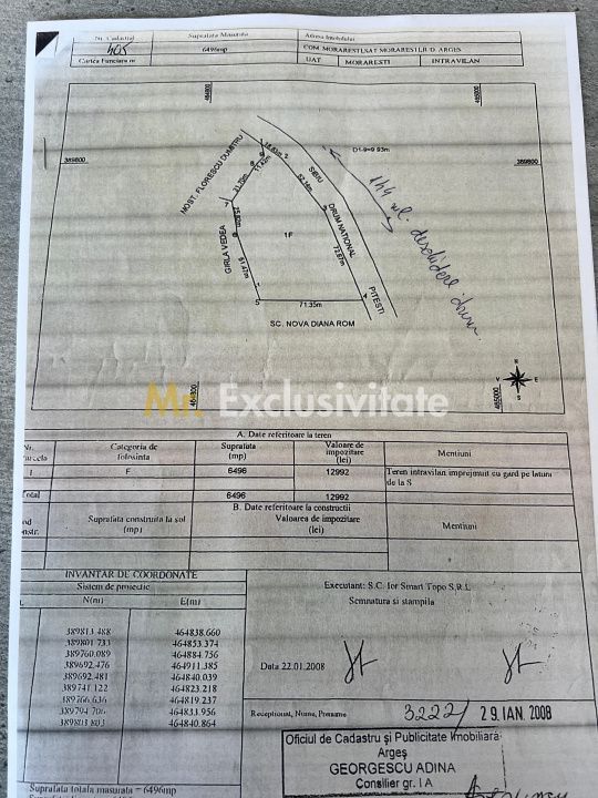 Teren intravilan 6.500 m²–Deschidere 144 ml drum european E81, km 35, Morăresti - Poză 4