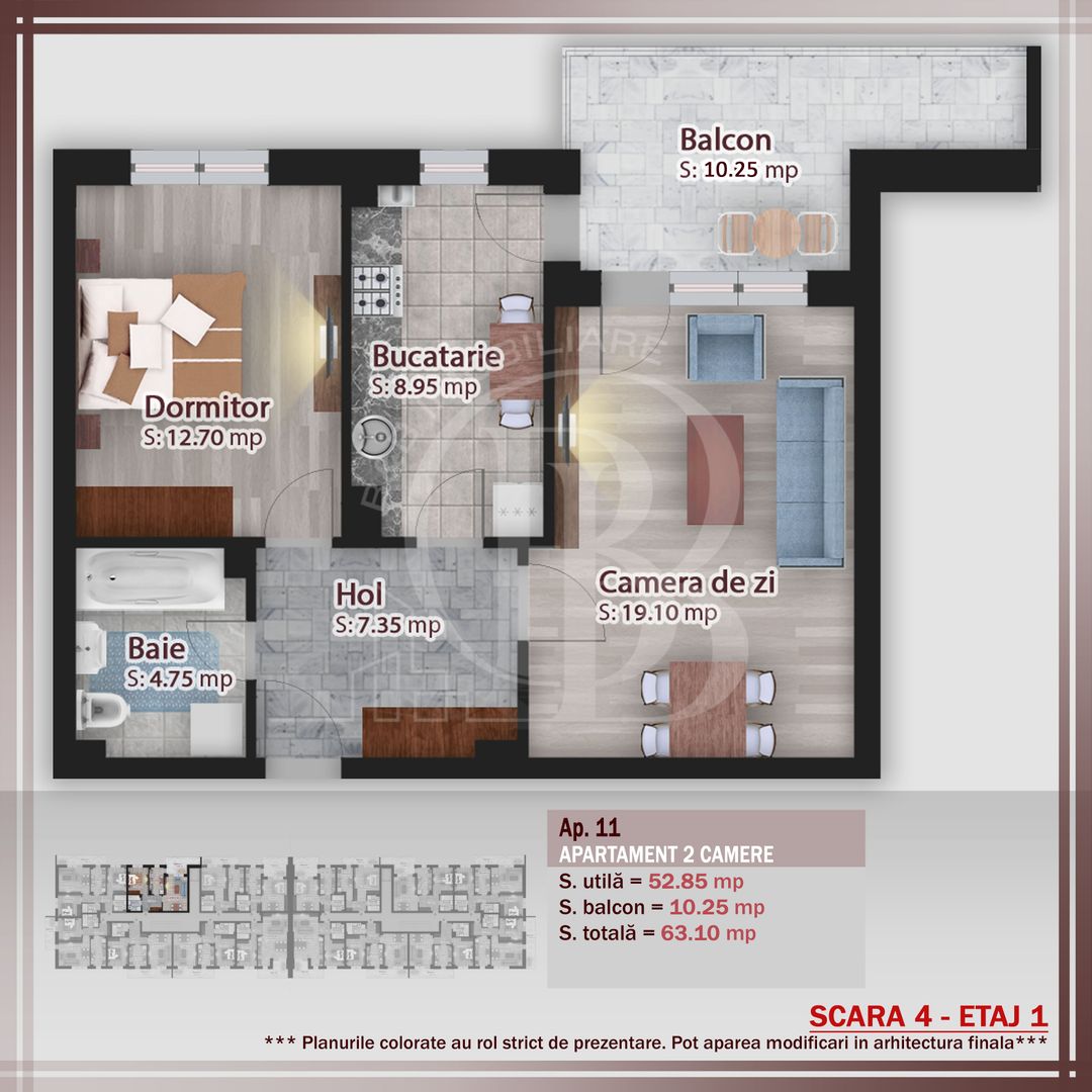 Apartament 2 camere-7min STB Parcul Teilor-Theodor Pallady - Schiță 1