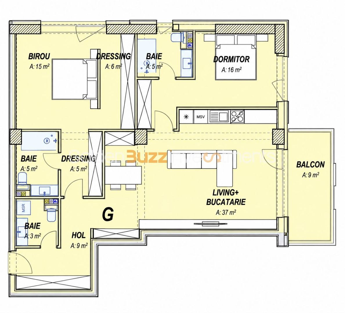 Apartament 3 camere | 134 mp | Iancu Nicolae Residence 5 - Forest II - Poză 11