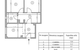 Renovat complet decomandat modern 2 camere Doamna Ghica - Schiță 8