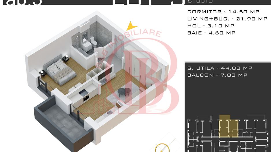 Apartament 2 camere Titan-Theodor Pallady-Metrou N. Teclu - Schiță 12
