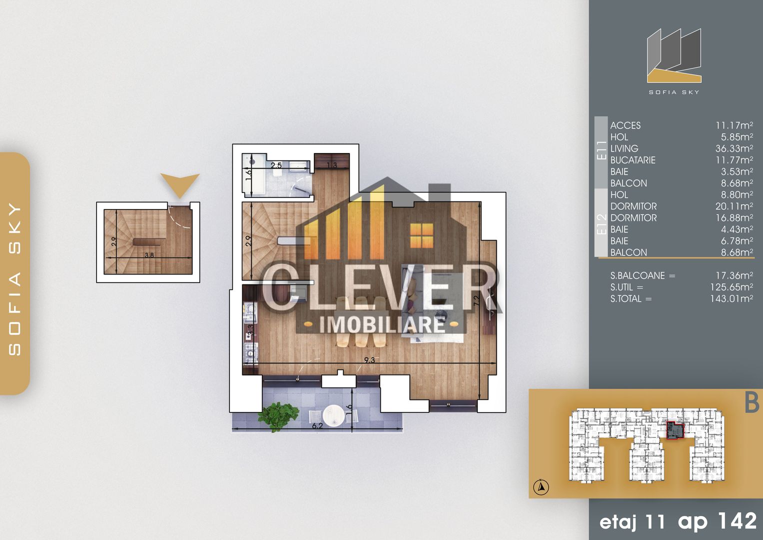 Duplex 3 camere Incalzire prin Pardoseala Th. Pallady - Poză 2