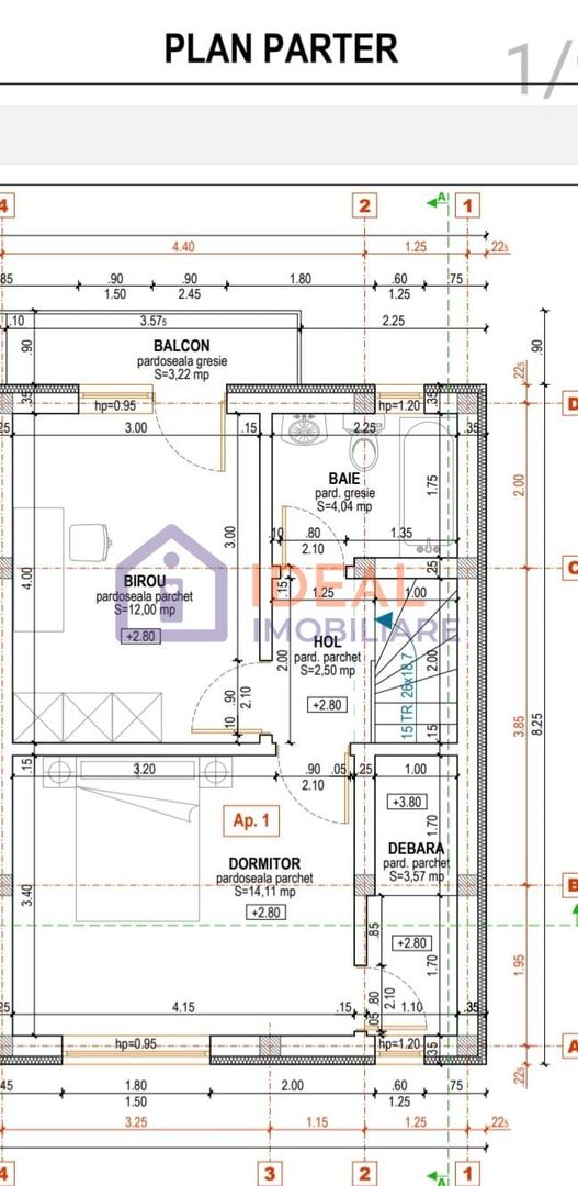 Casa Insiruita cu 3 camere, 76 mp utili, Calea Cisnadiei - Schiță 17
