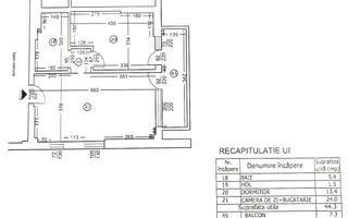 2 camere -modern - loc de parcare - Brazda - 51mp - bloc 2025 - Schiță 11