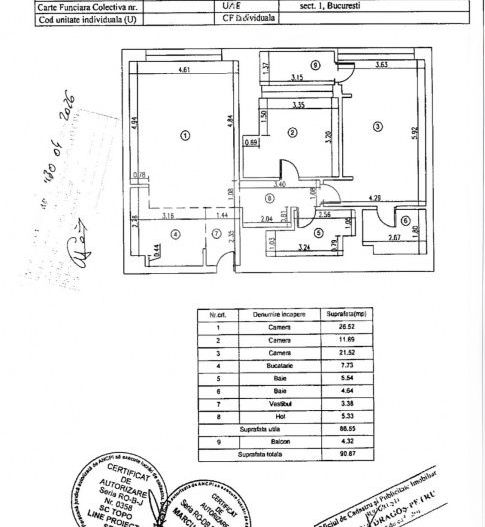 Apartament 3 camere Aviatiei | Loc de parcare - Schiță 23