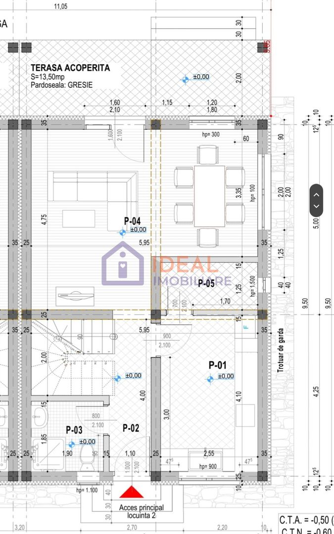 Duplex cu 4 camere si 250 mp de curte, in Selimbar - Schiță 10