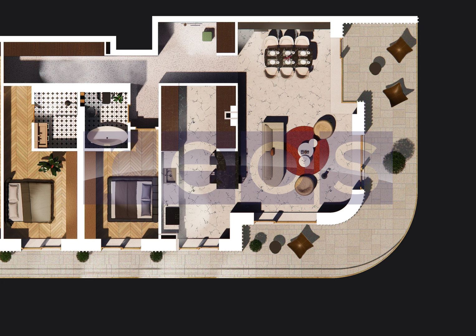 APARTAMENT ULTRAFINISAT | COMPLEX PREMIUM | 221MP-TERASA 114MP - PIPERA - Schiță 16