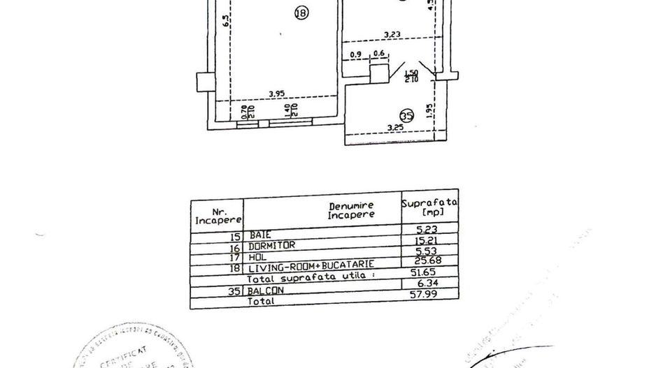 AP. 2 CAMERE DOINEI, BLOC NOU, MOBILAT/UTILAT, CENTRALA, COMISION 0% - Schiță 13