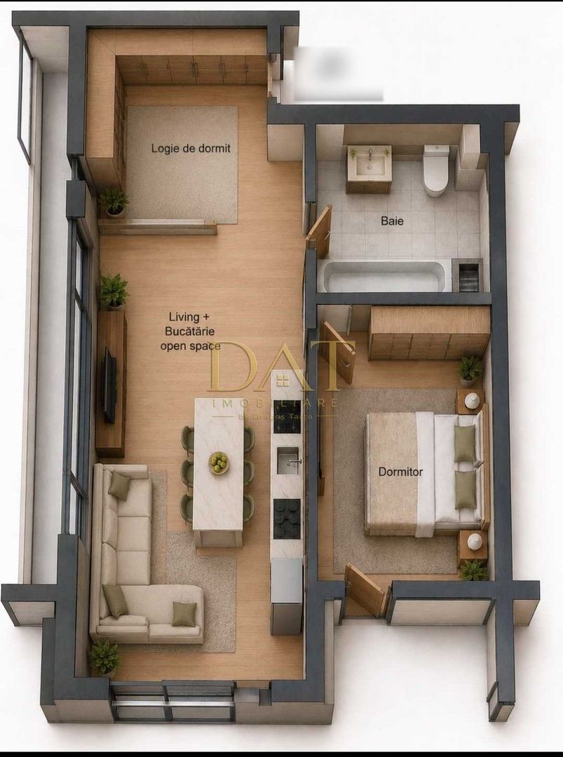 Apartament 2 camere | terasă | 42 mp | CF | Soporului - Poză 3